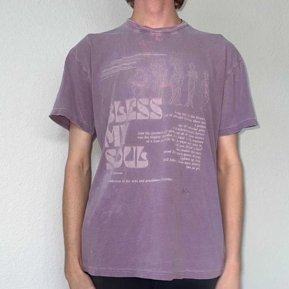 Disney Hercules Bless My Soul Graphic Tee Purple Streetwear Large